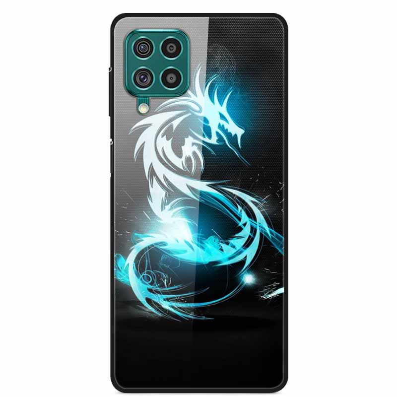 For Samsung M32 Case Tempered Glass Hard Back Cover Case For Samsung Galaxy A12 A22 M32 Phone Case Cover M 32 A 22 Funda Coque