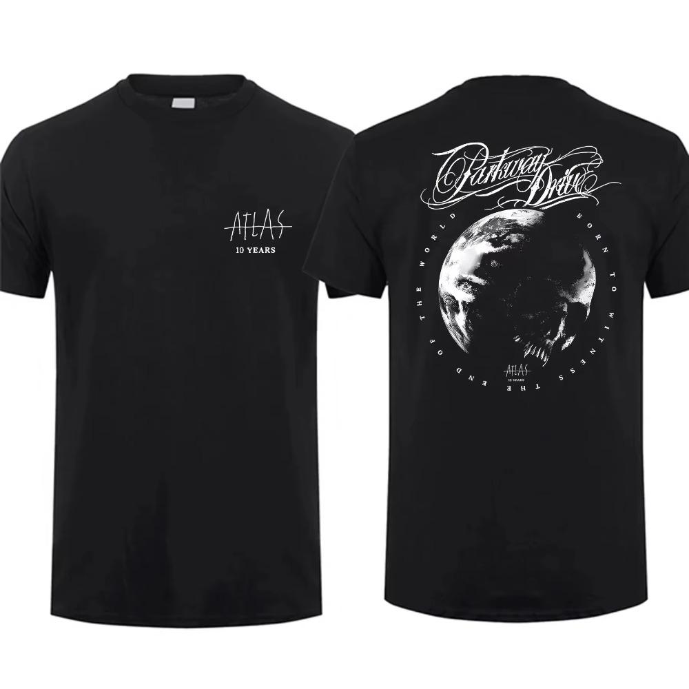 

2025 Летняя Мода Женская Футболка Двусторонняя Тиски Черная От Parkway Drive Футболка Оверсайз Графическая Молодежная Одежда Уличная Одежда M чёрный