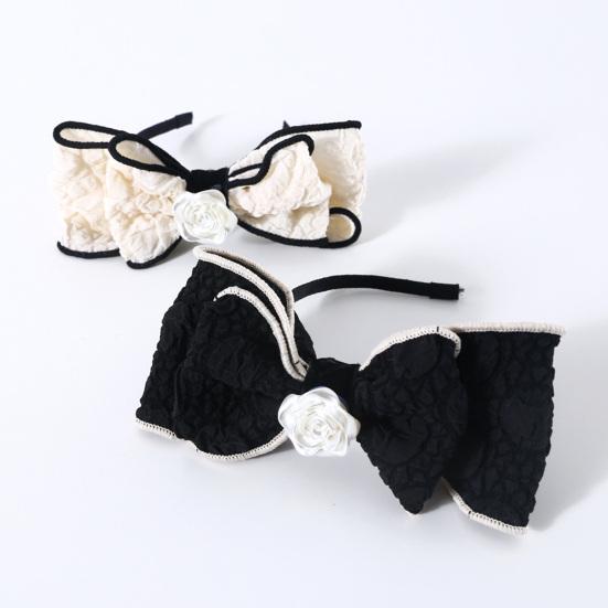 Pet Headgear British Style Bouncy Soft Camellia Creative Dress Up Satin Bow-knot