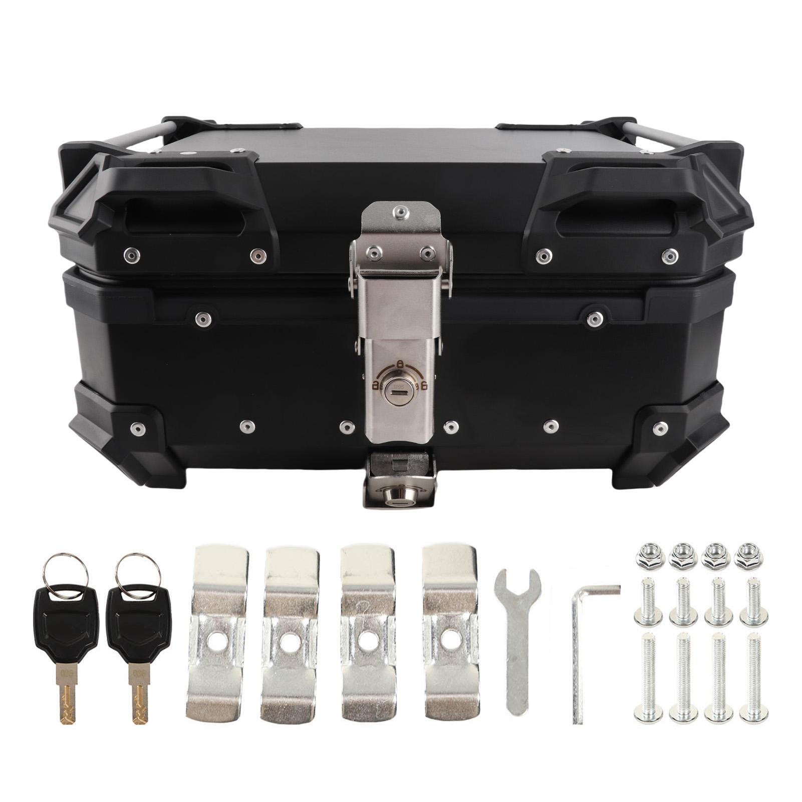 

Мотоциклетный багажный кофр со съемным основанием и подкладкой 28 л большой вместимости противоударный мотоциклетный багажный кофр мотоциклетный бокс для хранения чёрный