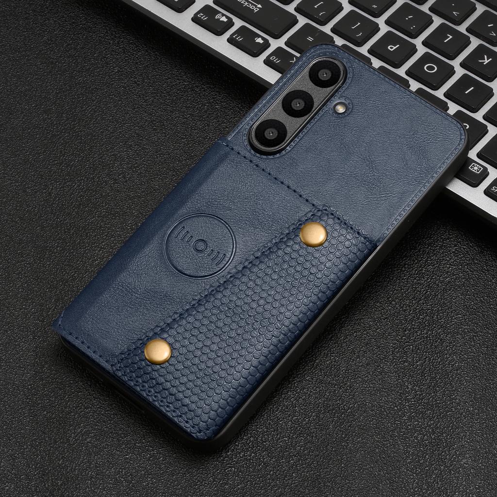 Card Holder Leather Case for Samsung Galaxy S25 S24 Ultra Plus FE S24Plus S24FE S24+ 5G Business Wallet Phone Cover Etui
