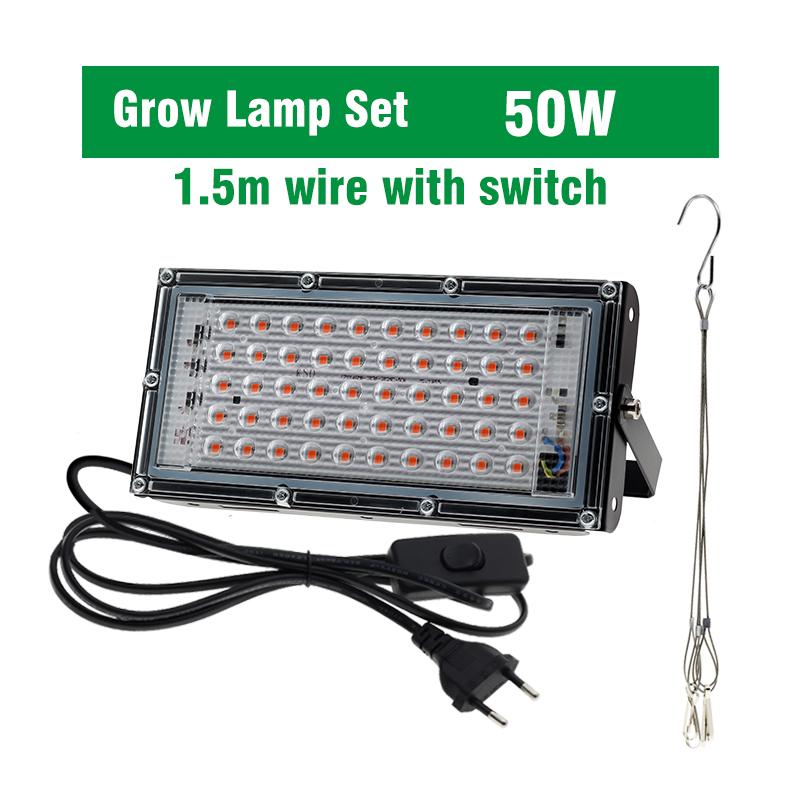 Full Spectrum LED Grow Light with Stand AC220V Phyto Lamp with On/Off Switch for Greenhouse Hydroponic Plant Growth Lighting