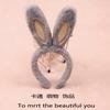 Lovely Big Rabbit Ear Plush Headband, Soft Furry Hair Hoop for Girls, Cute Cartoon Style for Daily & Party Use