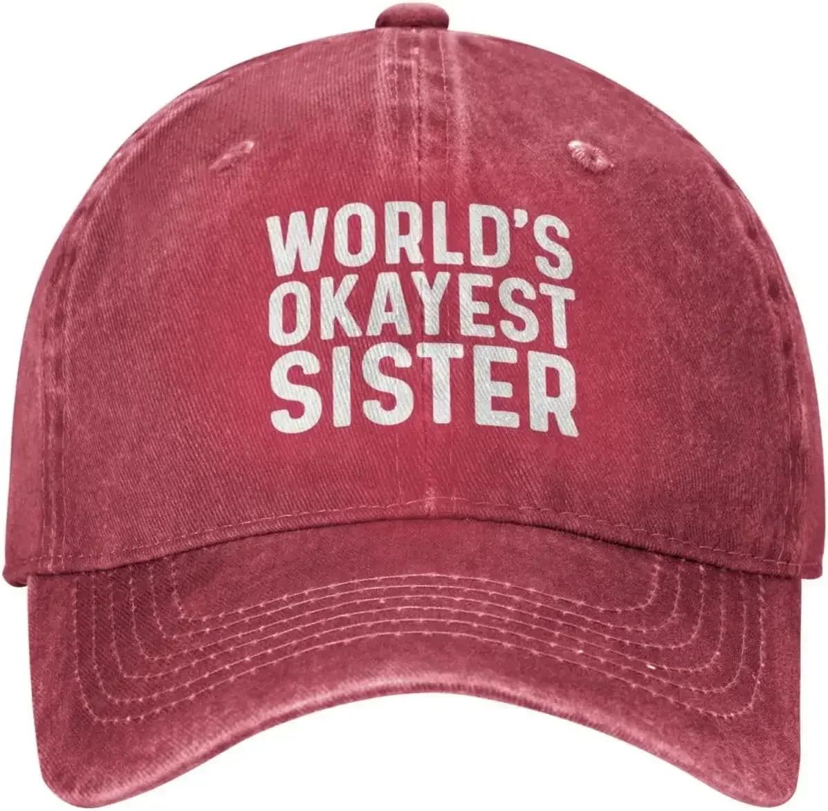 WurIds Okayest Sister Hat for Women Baseball Cap Graphic Hats Adjustable
