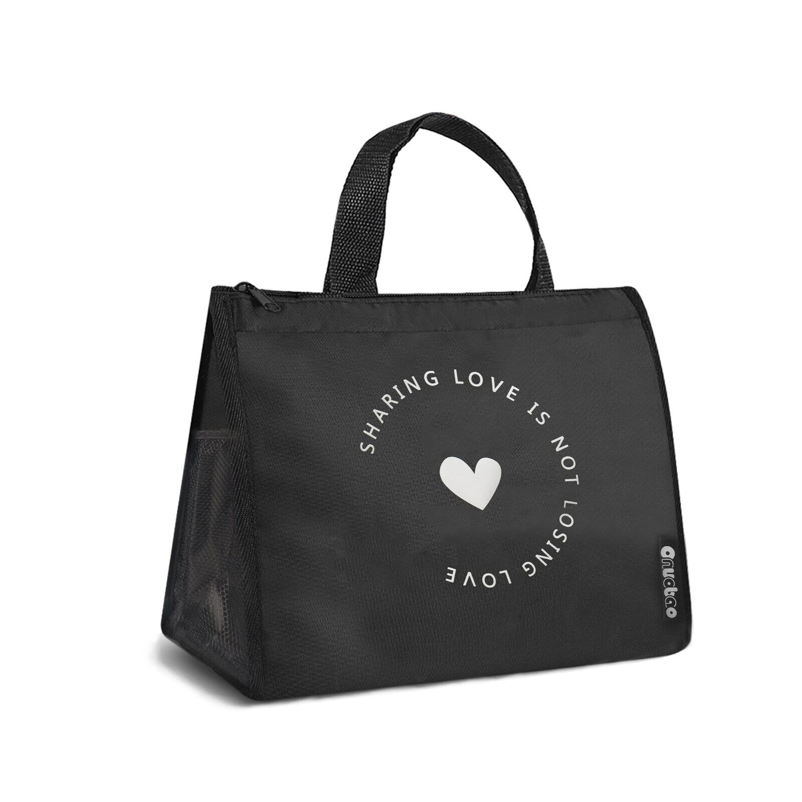 

Сумка для обіду Bento Box Storage Водонепроникна портативна термоізоляційна сумка з тканини Oxford чорний