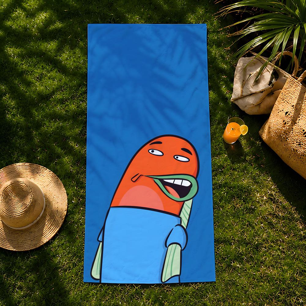 Art cartoon a-abstract F-Fish Towel beach towel, quick drying absorbent bath towel for Swim,Gym,Camping,Outdoor