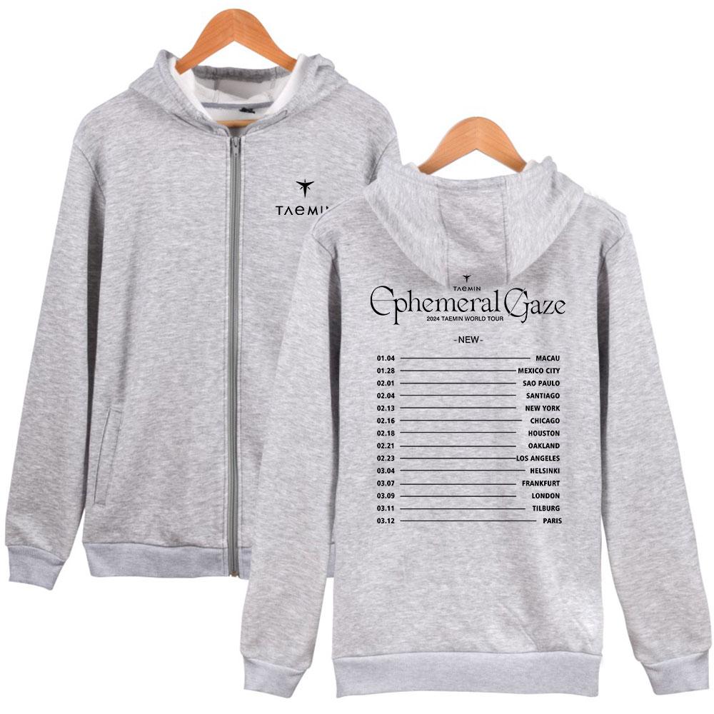 Felpa Casual Unisex Taemin Lettere Effimere Stampata Felpa con Cappuccio Moda Hip Hop Abbigliamento Street