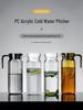 Commercial Cold Water Striped Acrylic Pitcher - Durable and Drop-Proof for Juice, Tea, Water, or Lemonade.