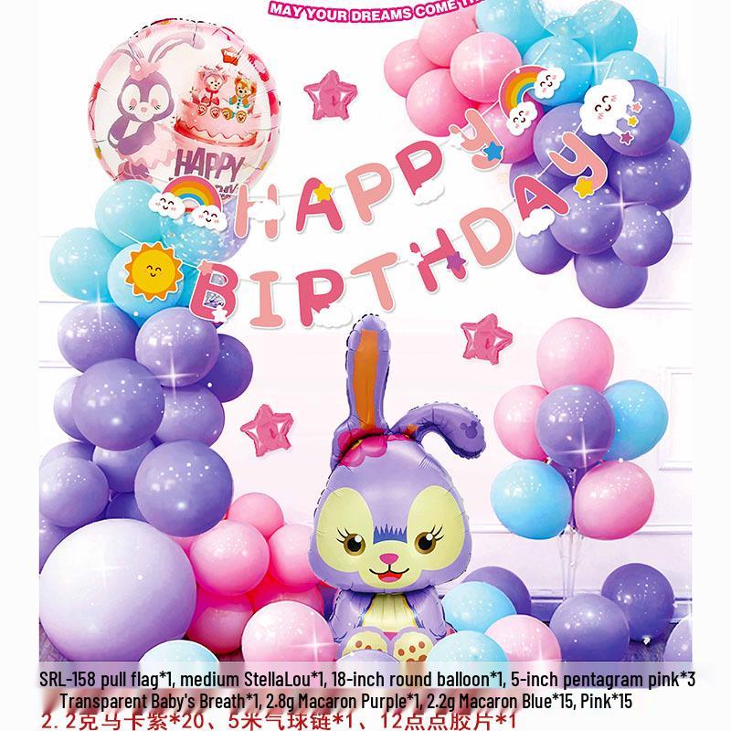Geburtstagsdeko Ballon-Set für Kinder - Themen-Hintergrund mit Folienballons