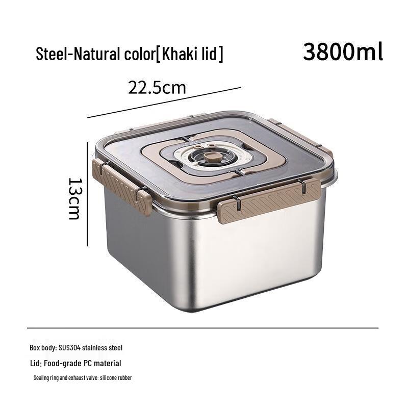 

Stackable Stainless Steel Food Container with Handle