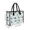 Cute Bird Print Canvas Tote Bag Stylish Reusable Daily Shopping Handbag