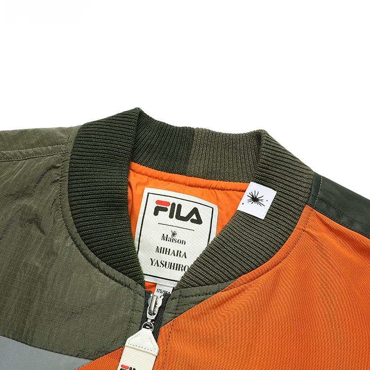 Fila Mihara Yasuhiro Collaboration Series Sports Casual Woven Pilot Cotton Jacket Winter Men Jackets Ivy-Green F11M143702F-DG