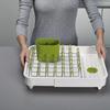 Joseph Joseph Extend Telescopic Drainer Drying Rack for Sinks with Removable Cutlery Holder and Swivel Drainer Spout Off 85071 - - White/Green