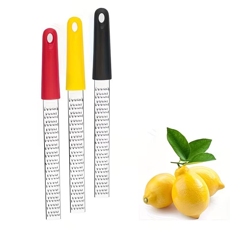 Stainless Steel Zester Grater Lemon Cheese Grater Manual Ginger Garlic Vegetable Grater Kitchen Tool with Handle