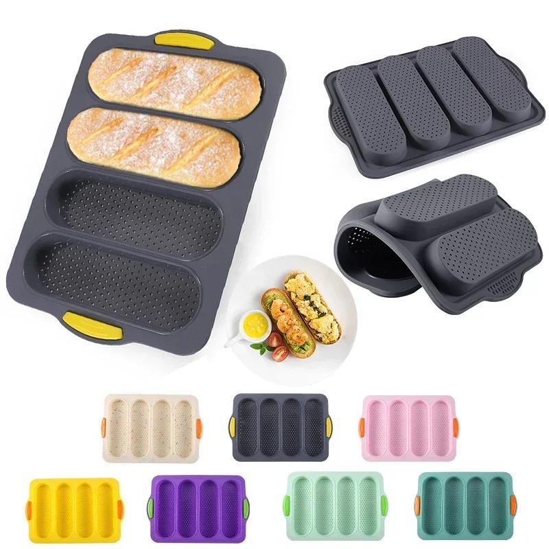 New Silicone Burger Baking Tray Breathable Hollow Burger Mold with Continuous Opening Silicone Bread Mold