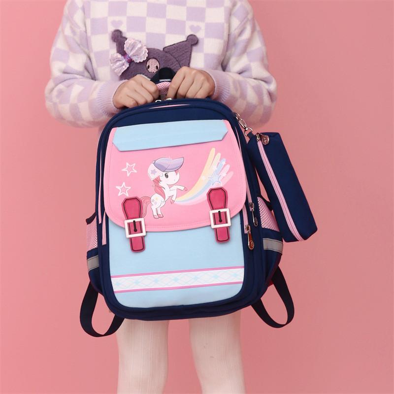 Modern Oxford Cloth Children's Backpack With Animal Print For Boys And Girls