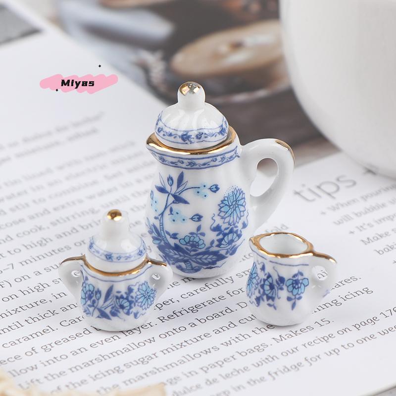 15-teiliges Porzellan-Keramik-Teetassen-Set für 1/12 Puppenhaus Miniatur-Geschirr Sammlerstück Küchen-Esszimmer-Zubehör
