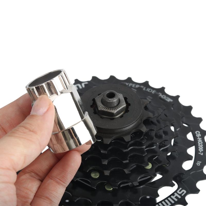 Bicycle Freehub Body Remover Stainless Steel Bike Hubs Tower Base Install Disassemble Tool With Sleeve Flower Drum Removal Tools