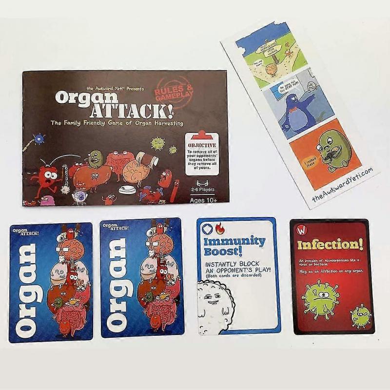 Organ Attack Funny Gathering Card Board Game Party Family Card Portable Toy