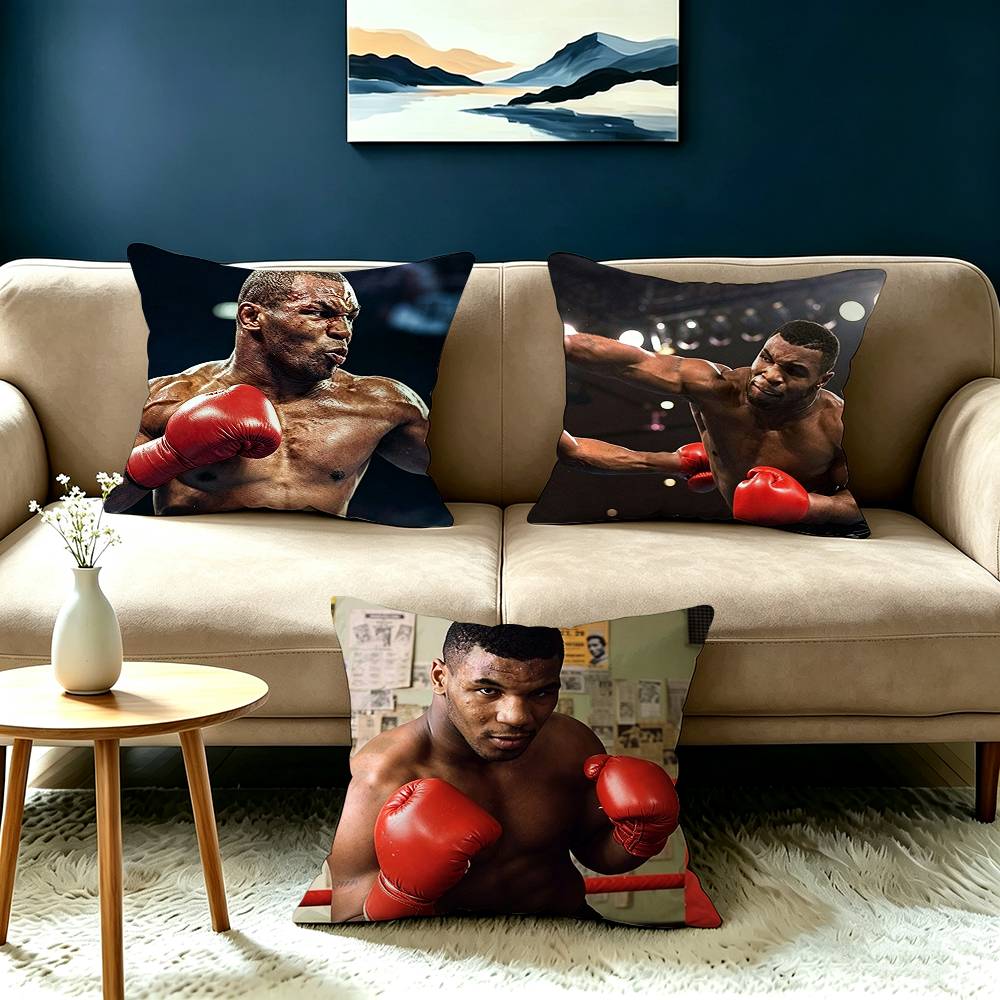 Iron Mike Tyson Knockout King Pillow Case Square DoubleSided Sofa Cushion Cover Bedroom Bedside Pillow