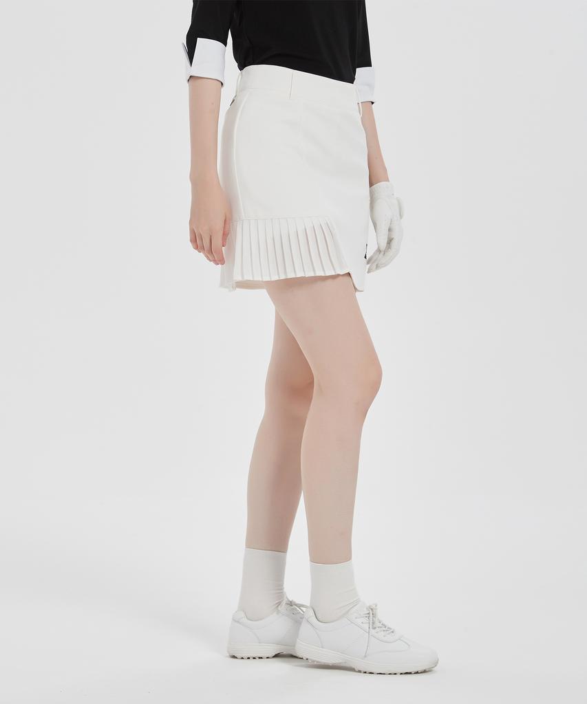 E.PARCA Pleated Point H-Line Skirt