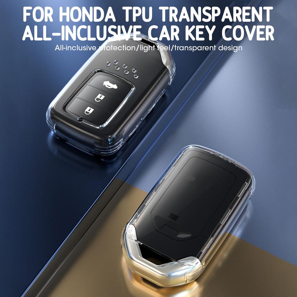 Car key cover is suitable for Honda Civic Accord Crown Road URV Lingpai CRV Yingshipai transparent car key cover