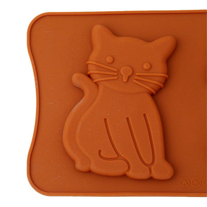 Silicone Molds 3D Cute Cat Kitten Fondant Soap Gumpaste Chocolate Kitchen Pastry Baking Accessories