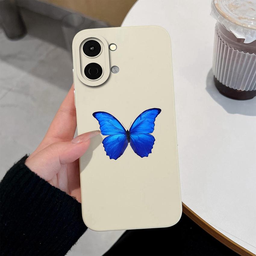 For Tecno Spark Go 3 2 1S 30 40 40C Pova 7 Ultra Pro Neo Case Beautiful Butterfly Sunflower Fashion Housing Soft Liquid Silicone Anti Slip Back Covers