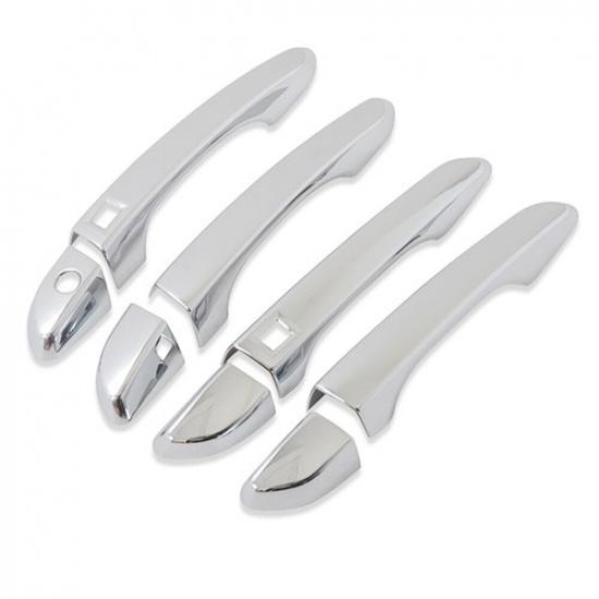 For Hyundai Tucson 2016-2019 Chrome Side Door Handle Cover Trim with Smart hole