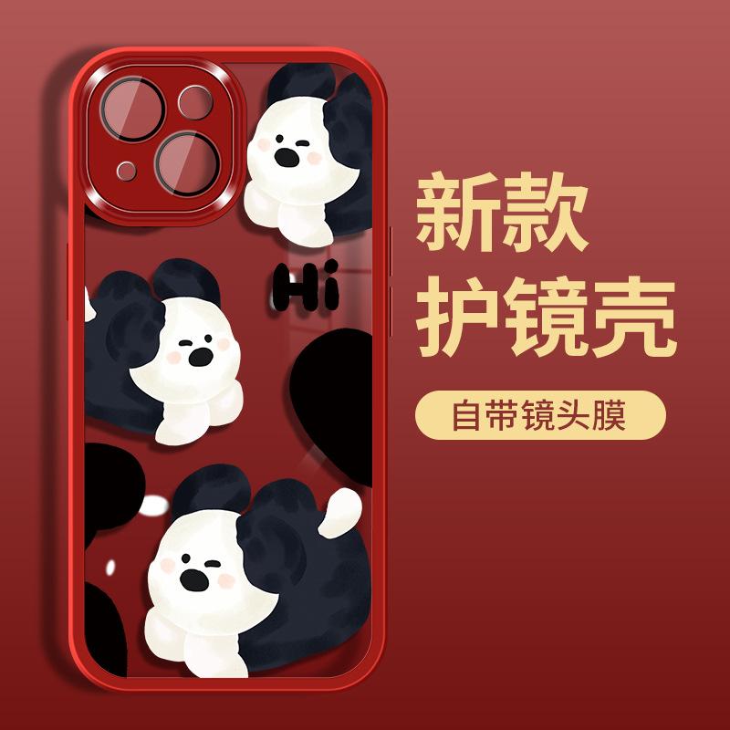 Applicable to Apple 11/11 mobile phone case iphone11pro max transparent 11promax couple male cartoon puppy