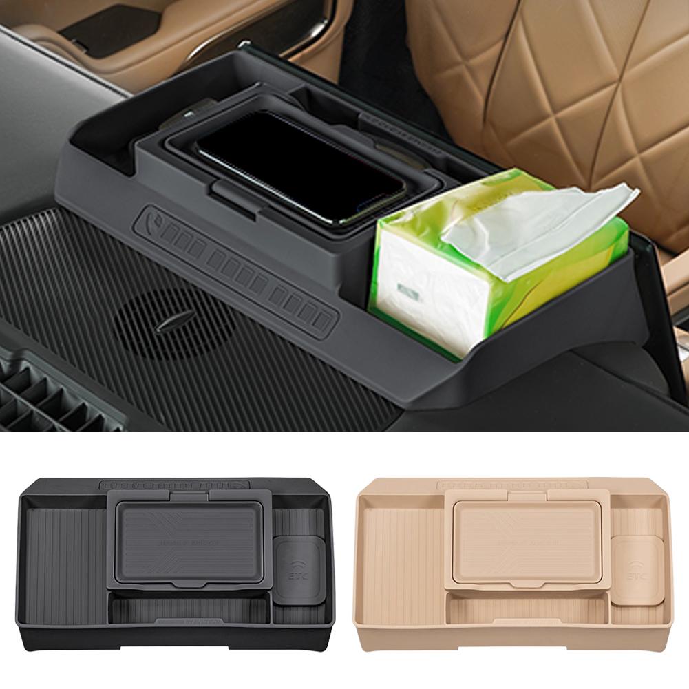 Car Central Control Storage Box for BYD Leopard 8, Dashboard Tissue Holder Behind Screen, Interior Upgrade Accessories K1V2