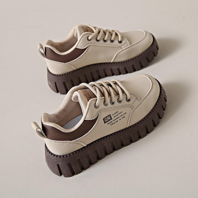 Spring New Student Ins Trendy Versatile Thick Baseplate Shoes Spring and Autumn Casual Shoes