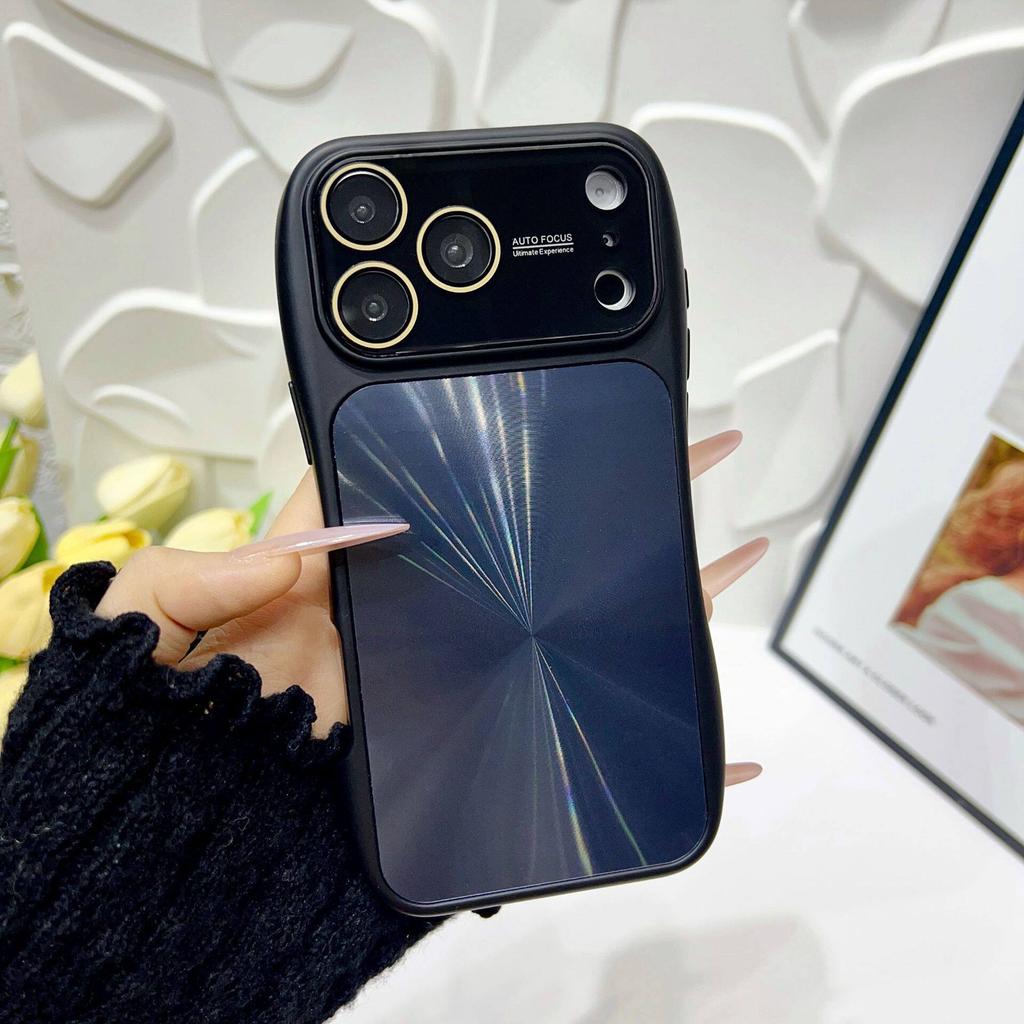 Applicable iPhone17ProMAX Mobile Phone Case Aurora Laser Corning Apple 16 Small Waist Anti-drop Protective Case 15