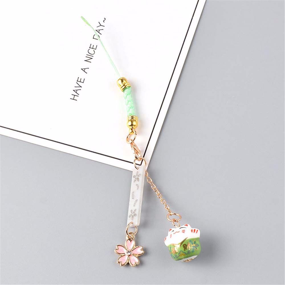 Hanging Rope Phone Pendant Mobile Decoration Sakura Cat Bell Camera Lanyard Smart Phone Strap Maneki Neko Mobile Phone Rope