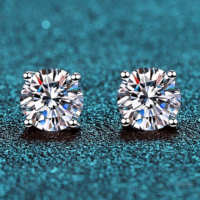 

Элегантные серебряные серьги 925 пробы с натуральными драгоценными камнями муассанитами цвета D, серебряные свадебные ювелирные изделия оптом