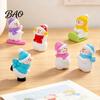 Doll House Miniature Figures Mini Snowman Figurine, Christmas Skiing Dolls, Small Desktop Car DIY Micro Landscape Accessories Dashboard Figurines,