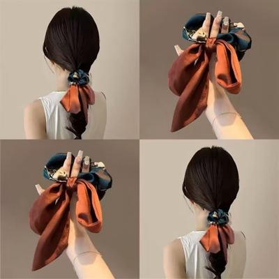 1PC High-grade, Delicate, Retro, Printed, Ribbon, Hairband, Hair Rope, Fashion, Ponytail, Ribbon, Hair Accessory, Female