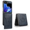 2 viename odinis dėklas Samsung Galaxy Z Flip 7 6 5 4 3 Flip5 Flip6, nuimamas piniginė, kortelių laikiklis, belaidžio įkroviklio telefono dėklas