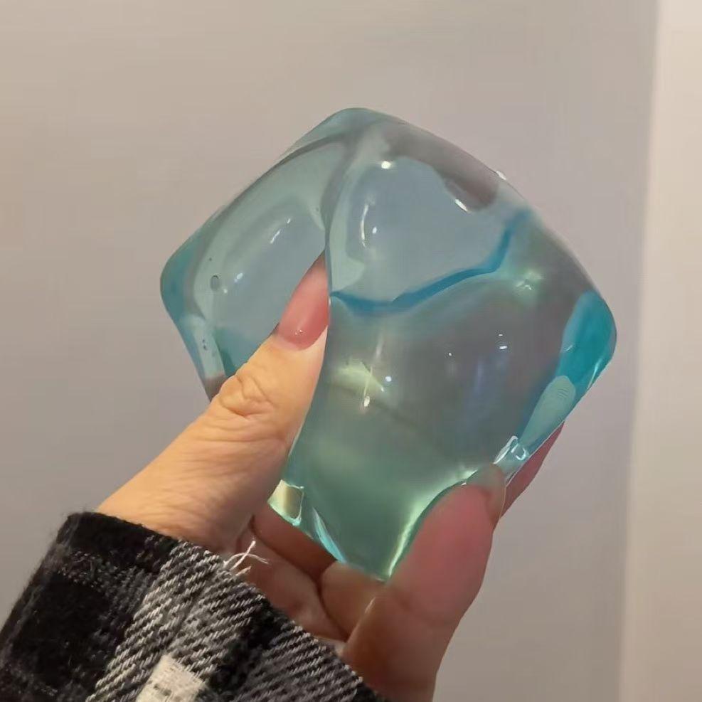 Ice Cube Squishy Toy TPR Jelly Gel Stress Relief