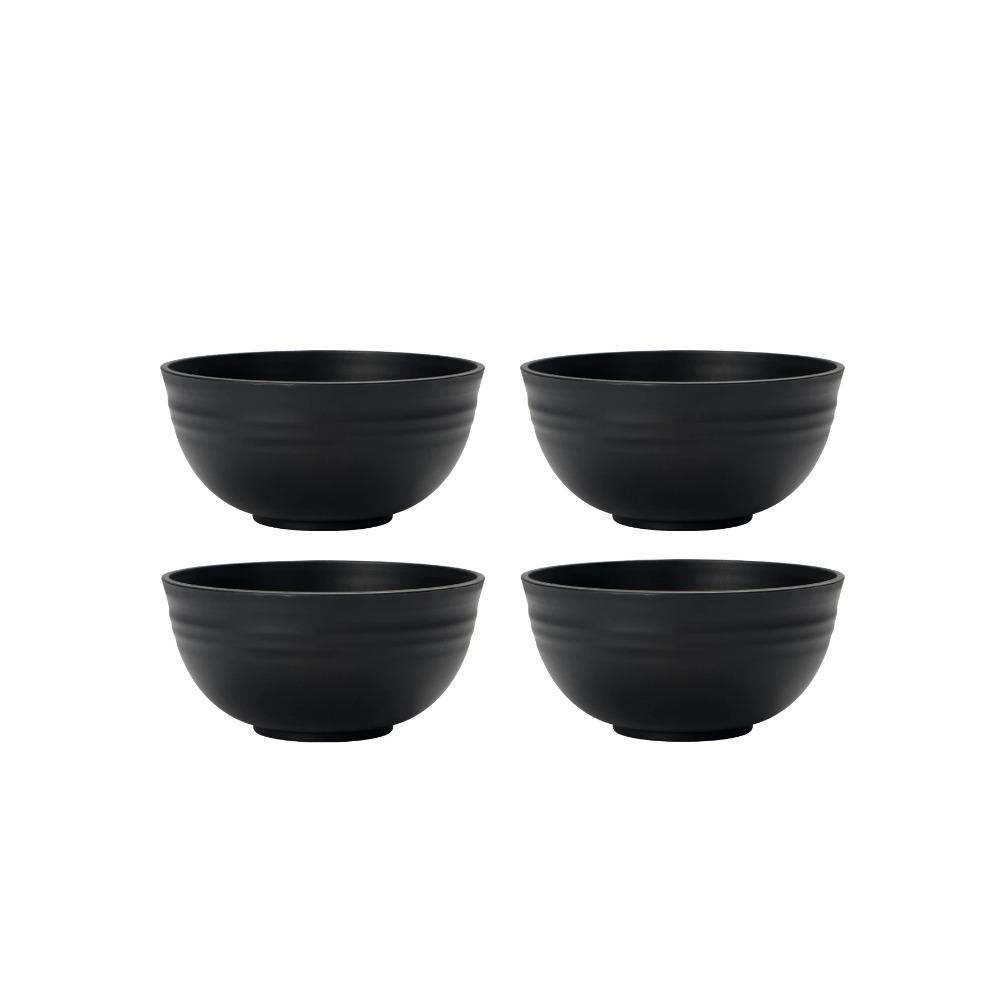 

4/6/8 шт. Черная сервировочная миска Многоразовые пластиковые столовые приборы для десертов и закусок Портативные переносные сервировочные миски для кемпинга и пикника