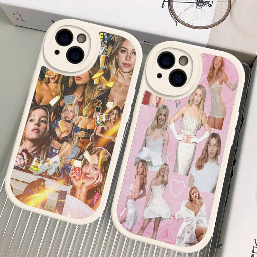 Sängerin Sydney S-Sweeney Leder Handyhülle Für Iphone 16 15 14 Plus 13 12 11 Pro Max Hülle