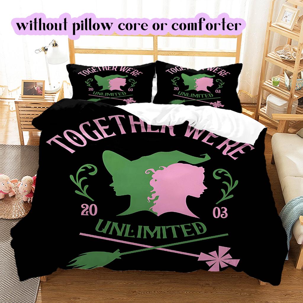 The Wicked Witch  Alice Pattern Bedding Quilt Set Quilt Cover Pillowcase Home Decoration Birthday Gift (1 * duvet cover + 2 * pillowcase, without core