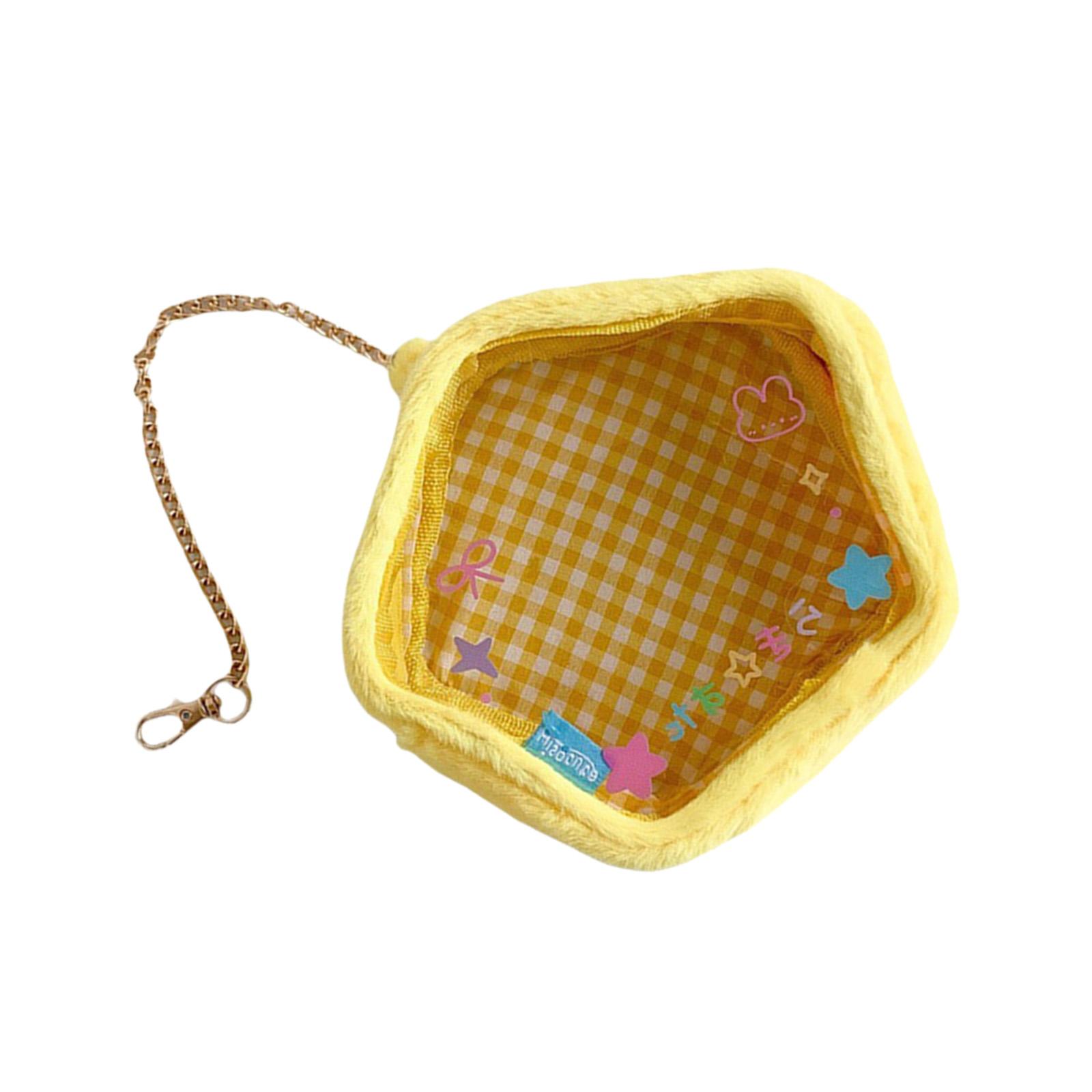 

Cartoon Star Plush Toy Storage Bag Durable PVC Material Kids Organizer For Dolls Display B