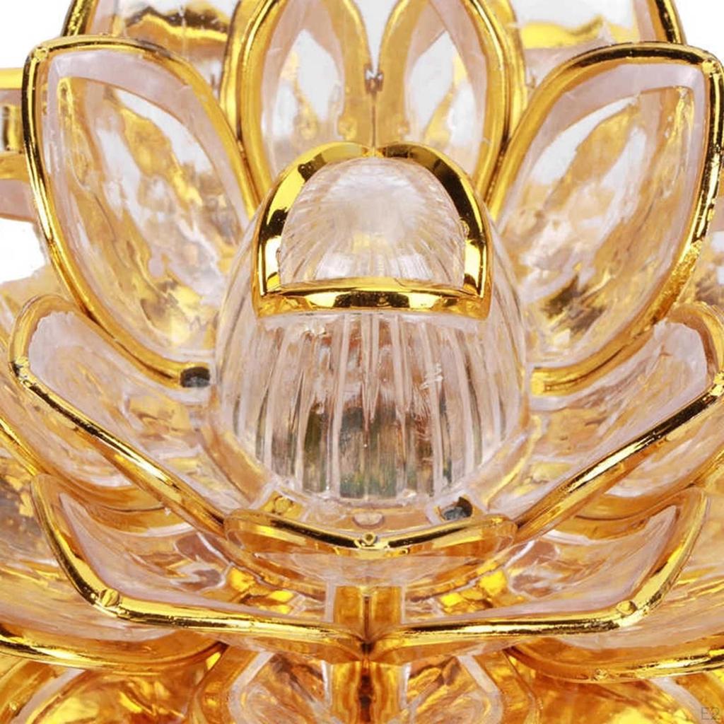 LED Lotus Buddhist Lights Color Changing Buddha Lamps Battery Operated Lamp Worship