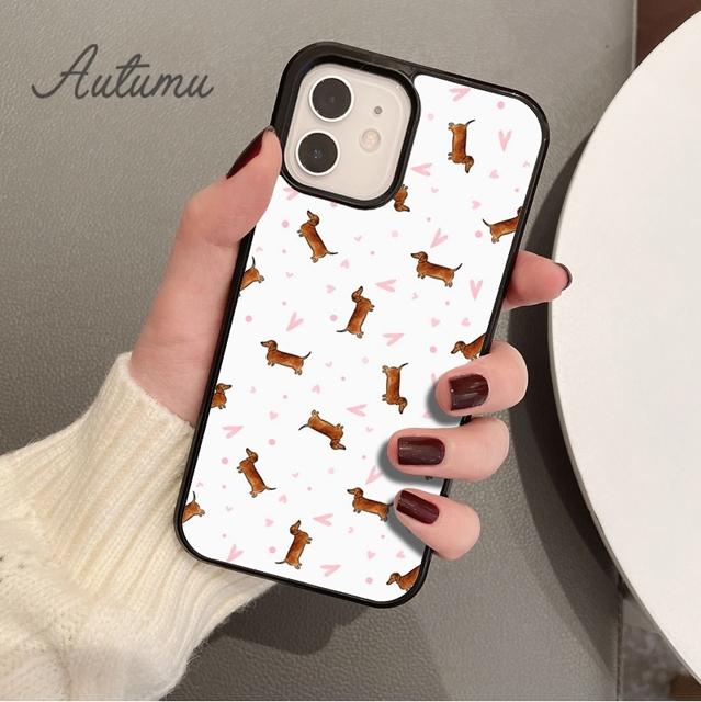 

Милый чехол для телефона с собакой таксой для iPhone 11 12 13 14 Pro Max mini X XR XS SE 2020 6S 7 8 Plus Samsung Galaxy S21 S22 iPhone 13