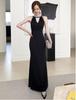 Party Long Evening Piano Long Formal Dress [EightSTAR Dress] Dress, Dress, Dress, Recital, Black, Adult, Length, After-Party, One-Piece, Concert,