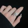Zircon love open ring light luxury high sense index finger ring personality niche Internet celebrity ring fashion jewelry