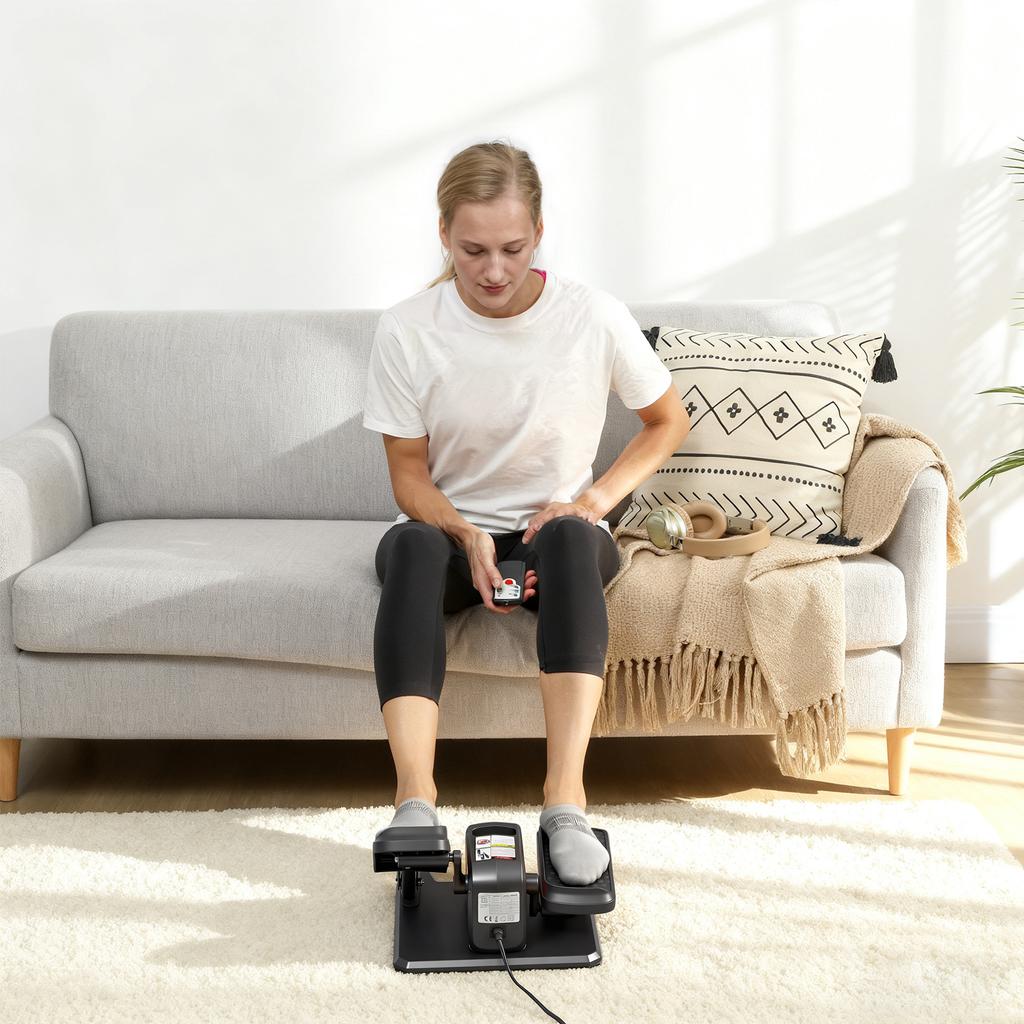Elliptisk maskin för under skrivbordet för hemmet, Elektrisk elliptisk maskin med 12 justerbara hastigheter, LED-monitor