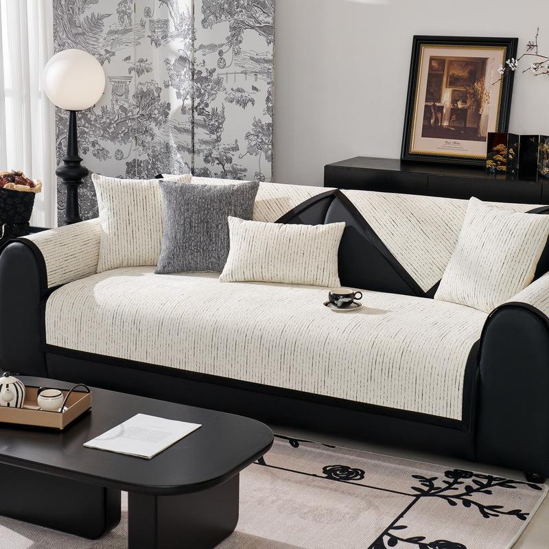

Light Luxury High-End Sofa Cushion Universal In All Seasons New Non-Slip Seat Cushion Leather Sofa Cover Full Cover Cloth Towel 70*70cm