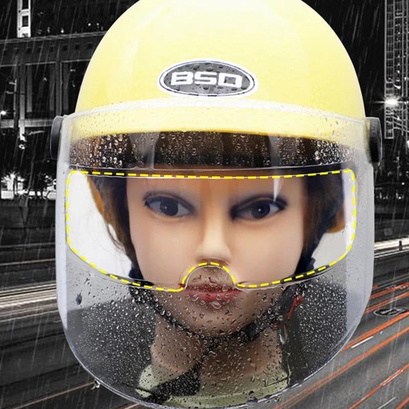 4Pcs Motorcycle Helmet Clear Rainproof and Anti-fog Film Universal Motorcycle Helmet  Coating Sticker Film Helmets Accessories